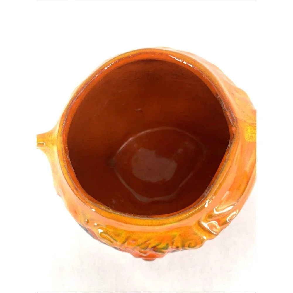 Pacific Stoneware Bennett Welsh Cat Orange Cup Mug 1969 Vintage
